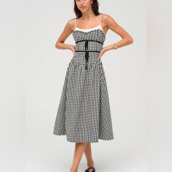 For Love And Lemons Dresses & Skirts - For Love and Lemons Georgia Gingham Midi Dress